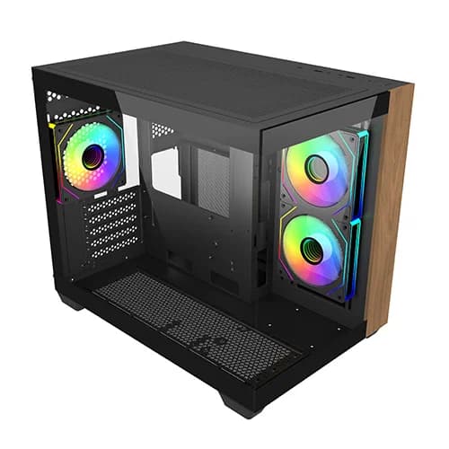 Cooler Master Elite 481 Wood ARGB M-ATX Mini Tower Case